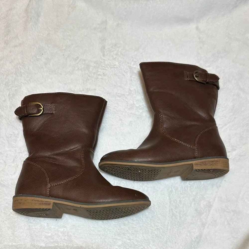 Cat & Jack Brown Leather riding Boots size 11